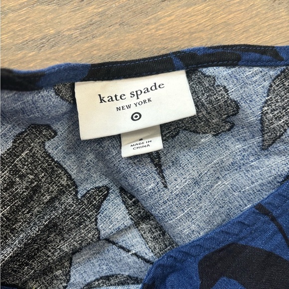 Kate Spade X Target Classic Rose One Shoulder Blue Black Jumpsuit size 6 8 - Picture 11 of 11